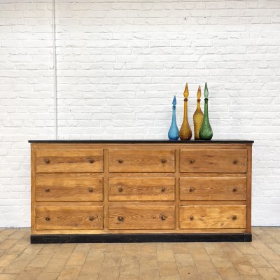 Wooden haberdashery cabinet 9 drawers