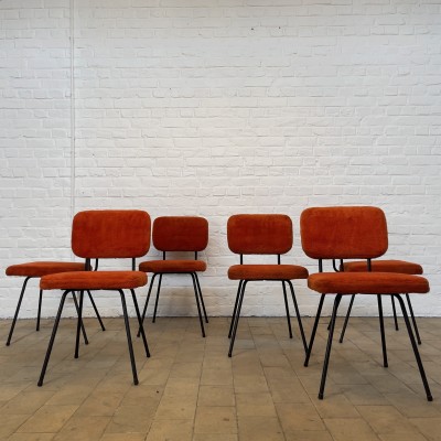 Series of 6 André Simart chairs 1970