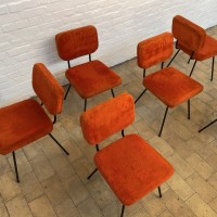 Series of 6 André Simart chairs 1970