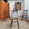 Set of 4 "Fanett" chairs by designer Ilmari TAPIOVAARA