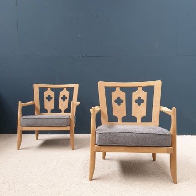 PAIR OF GUILLERME ET CHAMBRON ARMCHAIRS