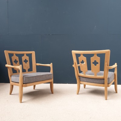 PAIR OF GUILLERME ET CHAMBRON ARMCHAIRS