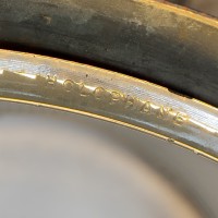 Paire de suspensions en cuivre et verre Holophane 1920