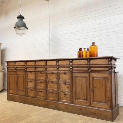 Wine cellar counter in wood early 20th century