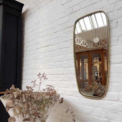 Asymmetric mirror design 50 style Gio Ponti