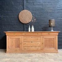 Wooden sideboard 2 doors and 6 drawers in pine 1930