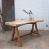 PRIMITIVE FRENCH TABLE IN ELM 1950