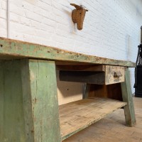 Wooden workshop workbench