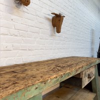 Wooden workshop workbench