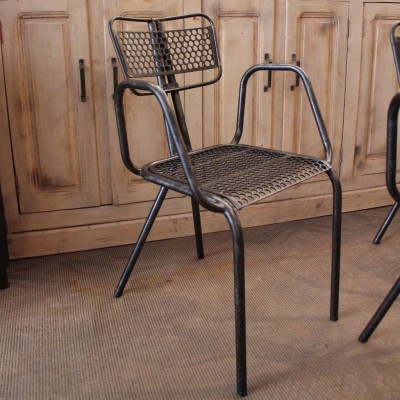 Série de fauteuils en métal René Malaval