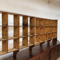 Large wooden grocery cabinet