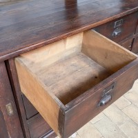 Large wooden grocery cabinet