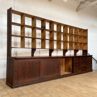 Grand meuble d'épicerie en bois