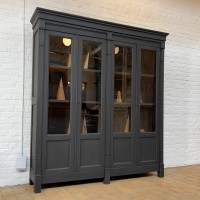 Walnut bookcase 4 doors