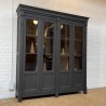 Walnut bookcase 4 doors