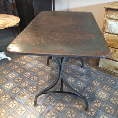Old metal tables
