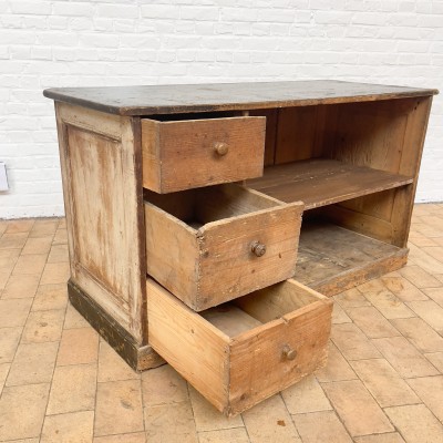 Wooden counter shop