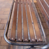 Former folding metal bench