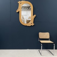 Large rattan mirror
