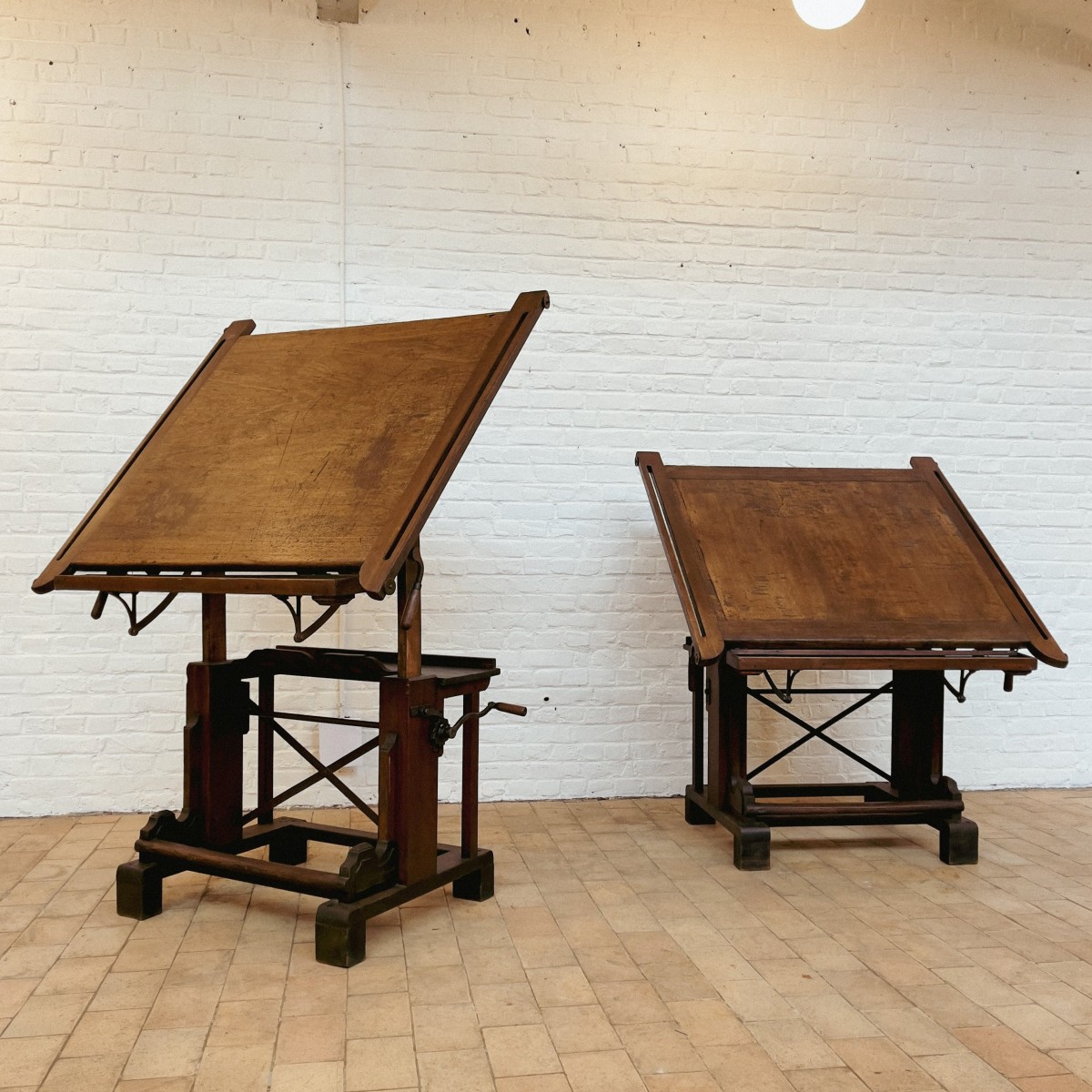 Exceptional pair of architect tables c.1900