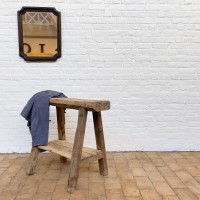 Primitive wooden console