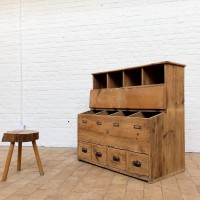 French wooden seed cabinet
