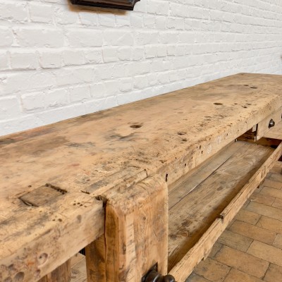 Wooden workbench early 20th century