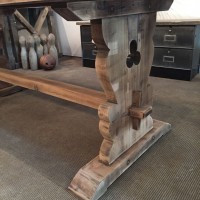 Former wooden farm table