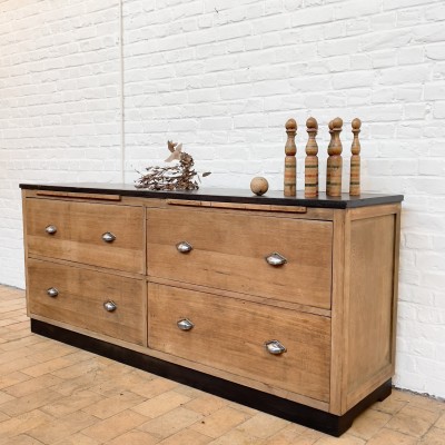 Oak wokshop cabinet 4 drawers c.1930