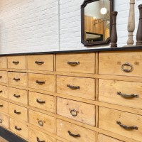 Wooden hardware cabinet