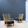 GUILLERME et CHAMBRON pair of  Lounge chair 1950s