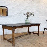 Ancienne table d'atelier en chêne