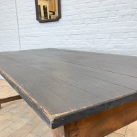 Ancienne table d'atelier en chêne