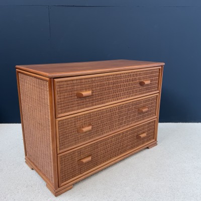 Rattan chest of drawers c.1970