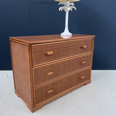 Rattan chest of drawers c.1970