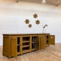 Large wooden florist counter
