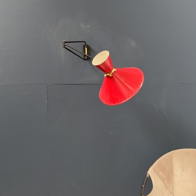 René MATHIEU French articulating sconce  for ed. LUNEL  circa 1950