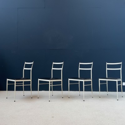 Set of 4 designer chairs 1960