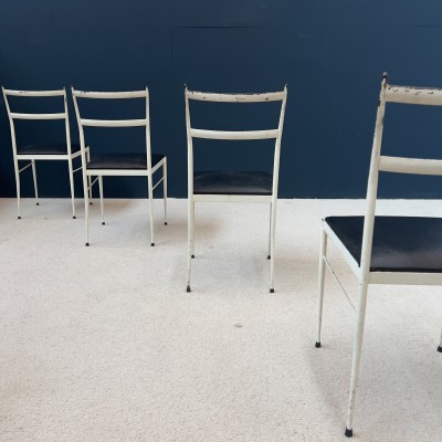 Ensemble de 4 chaises design 1960 Gio Ponti