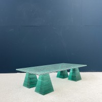 Table basse en verre design 1980