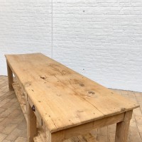 Large french drapers table elm and oak 1930