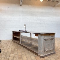 Grande table de drapier en bois 1900