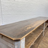 Grande table de drapier en bois 1900