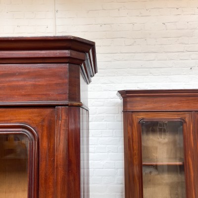 Pair of early 20th century mahogany bookcases