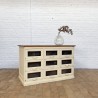 Early 20th century wooden seed cabinet