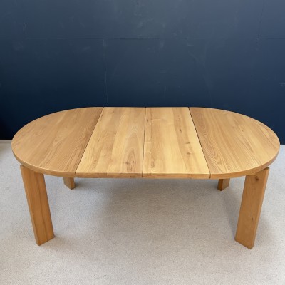 MAISON REGAIN french dining table in solid elm circa 1970
