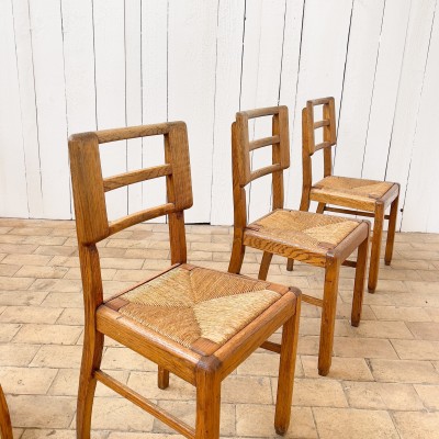 Set of 6 Pierre Cruège chairs 1950