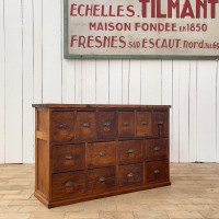Oak cabinet 14 drawers