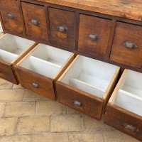 Oak cabinet 14 drawers