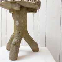 Set of 4 concrete and mosaic garden stools 1950